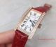 2017 Knockoff Cartier Tank Gold Diamond Bezel White Face Pink Leather Band 23mm Watch (7)_th.jpg
